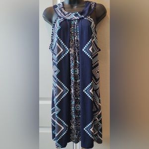 Three Pink Hearts Halter Top Sleeveless Dress Summer Women’s Short Dress Large